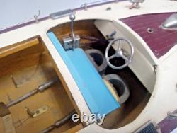 Bateau en bois à moteur à hélice Vintage ITO Japon Modèle Speedster 18 pouces O-141