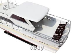 Bateau en bois fait main modèle réduit Chris Craft Commander 47 RC Convertible 32