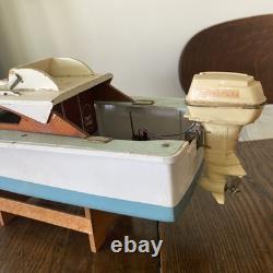 Bateau en bois jouet modèle LANGCRAFT vintage du Japon 1 moteur électrique