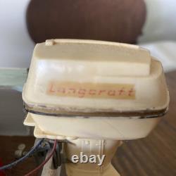Bateau en bois jouet modèle LANGCRAFT vintage du Japon 1 moteur électrique