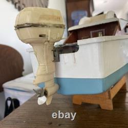 Bateau en bois jouet modèle LANGCRAFT vintage du Japon 1 moteur électrique