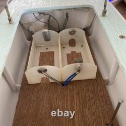 Bateau en bois jouet modèle LANGCRAFT vintage du Japon 1 moteur électrique