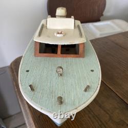 Bateau en bois jouet modèle LANGCRAFT vintage du Japon 1 moteur électrique