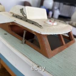 Bateau en bois jouet modèle LANGCRAFT vintage du Japon 1 moteur électrique