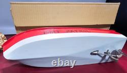 Bateau en bois jouet modèle à moteur japonais Rico Port Patrol boîte Japon