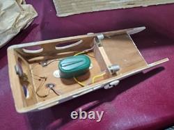 Bateau en bois jouet modèle à moteur japonais Rico Port Patrol boîte Japon