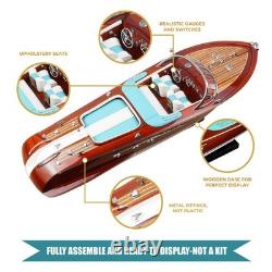 Bateau en bois modèle Riva Aquarama 21'' 53cm Cadeau d'anniversaire pour Papa