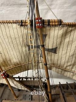 Bateau en bois modèle Santa Maria de science populaire antique 20 pouces de long