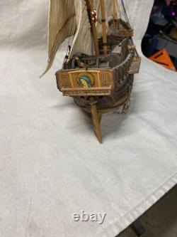 Bateau en bois modèle Santa Maria de science populaire antique 20 pouces de long