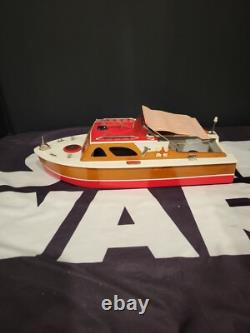 Bateau en bois modèle années 1950 UNION BOAT Vintage Original JAPON Électrique