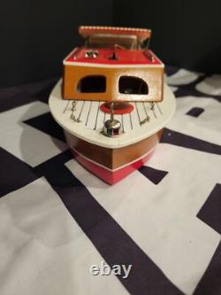 Bateau en bois modèle années 1950 UNION BOAT Vintage Original JAPON Électrique