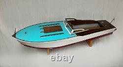 Bateau en bois modèle vintage de grande taille