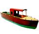 Bateau En Bois Pour étang Vintage Décor Nautique Modèle 24 Dans Yacht Mcm Cabine Art Populaire Jouet