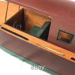 Bateau en bois pour étang Vintage Décor nautique Modèle 24 dans Yacht MCM Cabine Art populaire Jouet