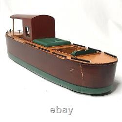 Bateau en bois pour étang Vintage Décor nautique Modèle 24 dans Yacht MCM Cabine Art populaire Jouet