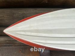 Bateau en bois vintage Dumas 'Deep Vee 21' Kit #1421 30Long K/B 3.5 de 1978