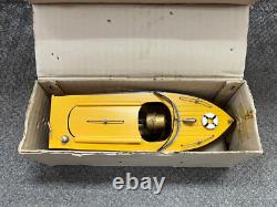 Bateau en modèle réduit en bois vintage rare fabriqué au Japon, jaune, Debbie Bess St