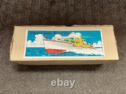 Bateau en modèle réduit en bois vintage rare fabriqué au Japon, jaune, Debbie Bess St