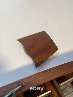 Bateau jouet en bois vintage IMP avec moteur de bateau hors-bord électrique modèle (JAPON) TYPE SPÉCIAL