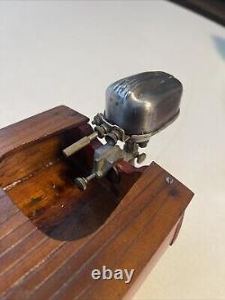 Bateau jouet en bois vintage IMP avec moteur de bateau hors-bord électrique modèle (JAPON) TYPE SPÉCIAL