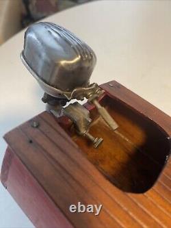 Bateau jouet en bois vintage IMP avec moteur de bateau hors-bord électrique modèle (JAPON) TYPE SPÉCIAL