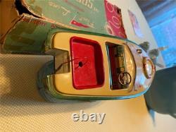 Bateau jouet modèle à batterie Vtg Fleet Line Spray King années 50 Japon boîte impeccable