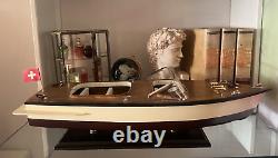 Bateau modèle Riva Bateau à moteur en bois L 45 Support unique Collection vintage