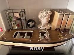 Bateau modèle Riva Bateau à moteur en bois L 45 Support unique Collection vintage