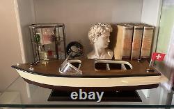 Bateau modèle Riva Bateau à moteur en bois L 45 Support unique Collection vintage