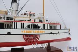 Bateau modèle en bois Stadt Luzern vapeur 28 par LuxShips