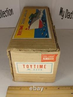 Bateau modèle en bois Vintage Toytime, à piles, fabriqué au Japon, non testé, avec boîte