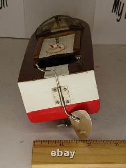 Bateau modèle en bois Vintage Toytime, à piles, fabriqué au Japon, non testé, avec boîte
