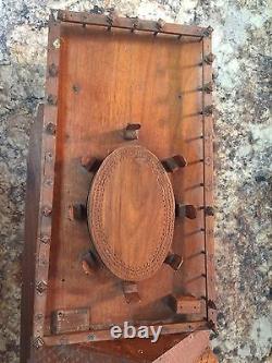 Bateau-modèle en bois de noix sculpté à la main vintage RARE, maison du Cachemire, Inde