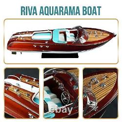 Bateau rapide italien 21 Riva Aquarama, modèle de bateau en bois, décor nautique.