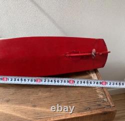 Bateau vintage fait main en France des années 1940-50 modèle de navire ancien