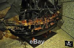 Black Pearl Pirates Of Tall Navire 60 Cm. Grand Modèle De Bateau En Bois