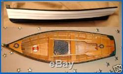 Bois Row Boat Skif Dory Canoe Modèle De Canot À Rames Aprx 15 Thème Nautique En Bois