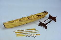 Boston Whitehall Tender Natural Canoe 24 Wooden Handmade Row Boat Modèle
