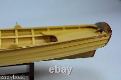 Boston Whitehall Tender Natural Canoe 24 Wooden Handmade Row Boat Modèle