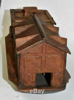 Cachemire Inde Sculpté Modèle Boat House Vintage En Bois De Teck Jonque Jouet