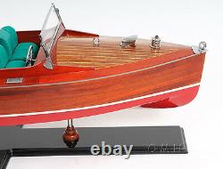 Chris Craft Runabout En Bois Acajou Modèle 32 Classic Speed Boat Peint Nouveau