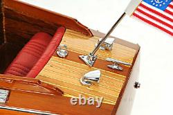 Chris Craft Runabout Wood Modèle 24 Classic Ahogany Racing Speed Boat Nouveau