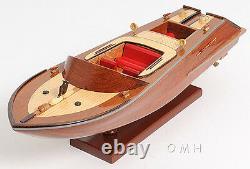 Classic Runabout Speed Boat Wood Modèle 16 Bateau À Moteur Artisanal Entièrement Construit Nouveau