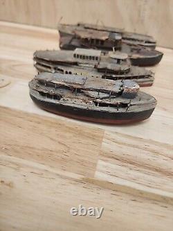Collection de modèles de bateaux anciens très anciens de navires et de bateaux anciens