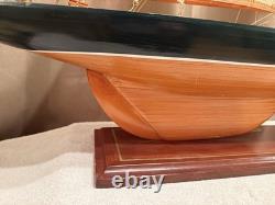 Coupe de l’America Columbia 1958 Maquette de yacht en bois, voilier construit à la main, bateau de 12 mètres
