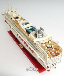 Diamond Princess Cruise Ship 32 Construit En Bois, Modèle De Bateau De Construction Ocean Liner