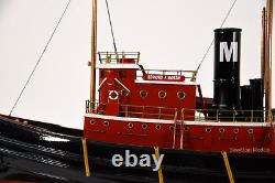 Edmond J. Moran Tugboat Modèle De Bateau À La Main 24 Qualité Du Musée