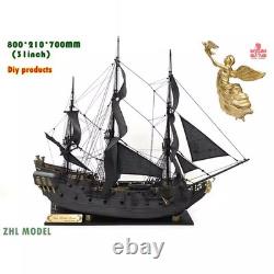 En stock, nouveau kit de maquette de navire en bois ZHL Black Pearl version dorée 2023, 31 pouces