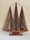 Énorme Modèle De Bateau En Bois Et En Corde 29 En Forme De Navire Debout - Style Nautique Des Années 50 - Bateau En Bois Vintage