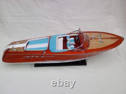 Expédition Gratuite Modèle de Bateau en Bois Riva Aquarama 70cm Haute Qualité 26